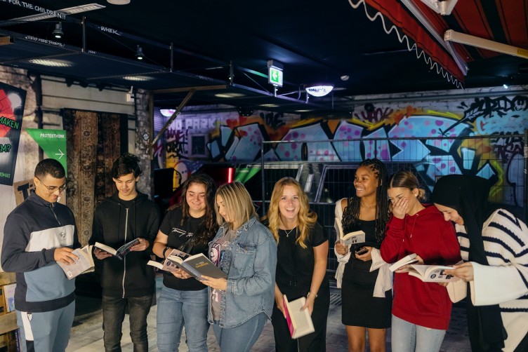 Students of the Johan de Witt Scholengroep, during a visit to our Young Adult exhibition Back Street