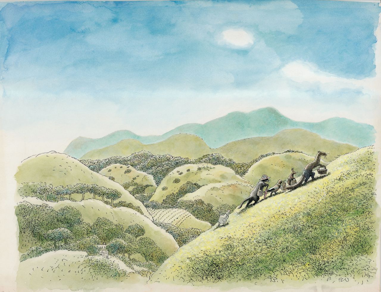 Omslagillustratie <i>De Olifantsberg</i>, Els Pelgrom. Querido (1985)