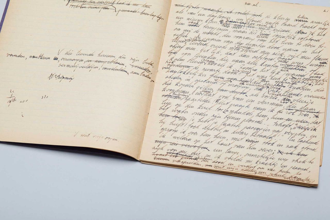 Kladhandschrift 'Het veer' (pag. 21)