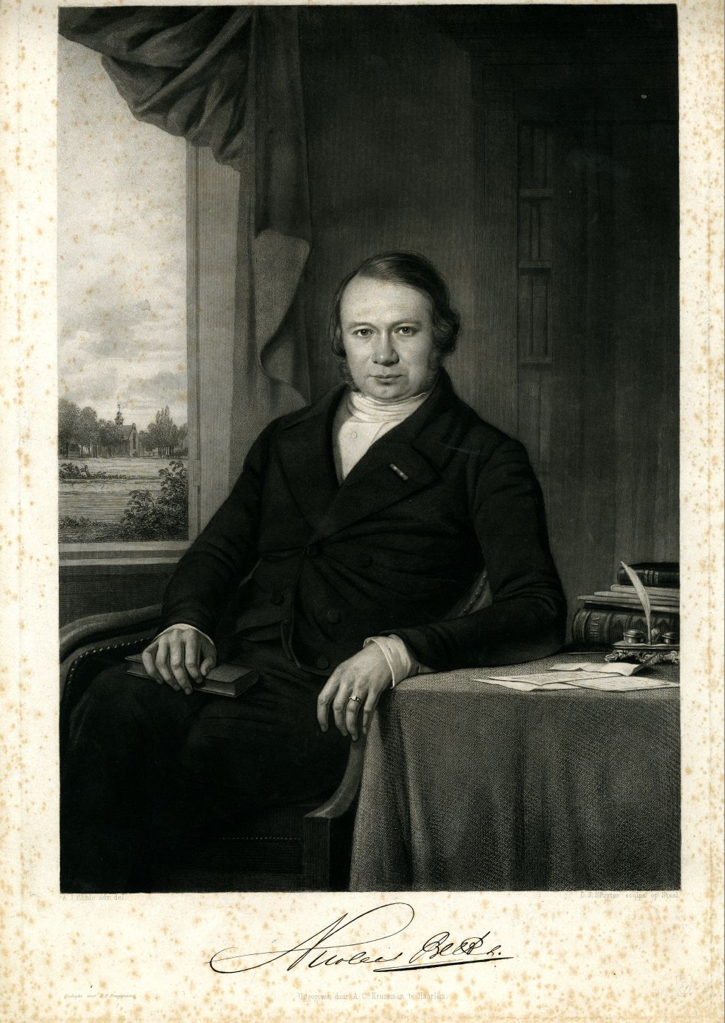 Portret in de pastorie te Heemstede, ca. 1850