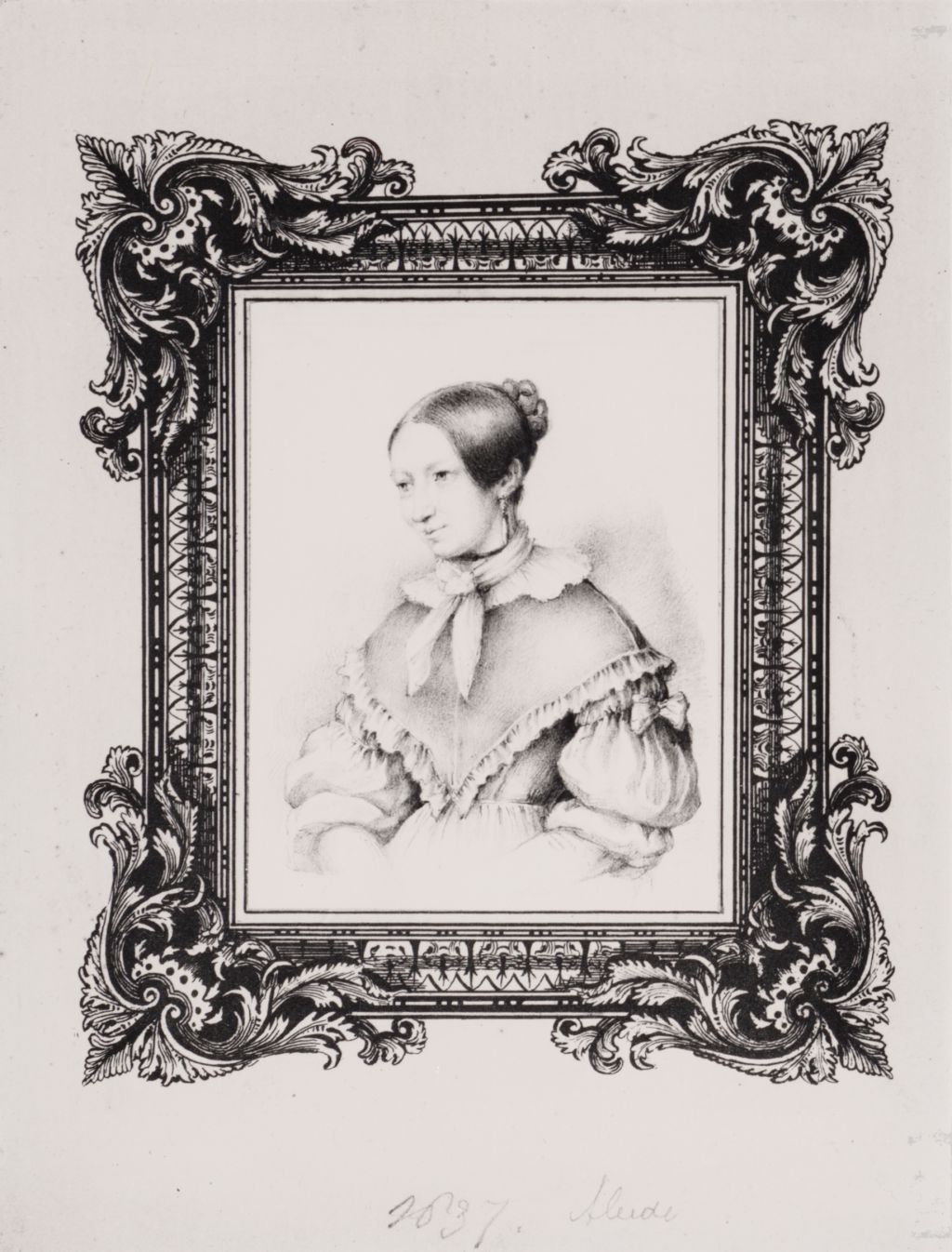 Beets’ verloofde Aleide van Foreest, getekend door L. Springer, 1837