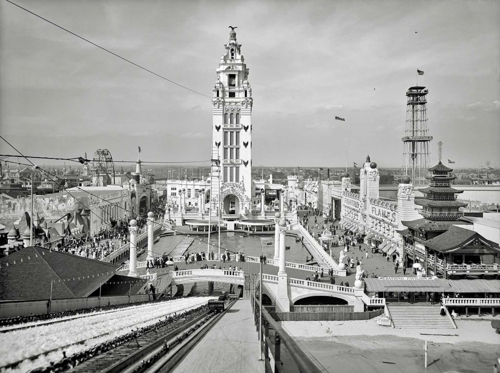 Overzicht van Dreamland op Coney Island