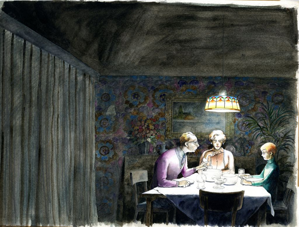 Omslagillustratie <i>Andere kinderen wonen ook bij hun ouders</i>, Paul Maar. Querido (1977)