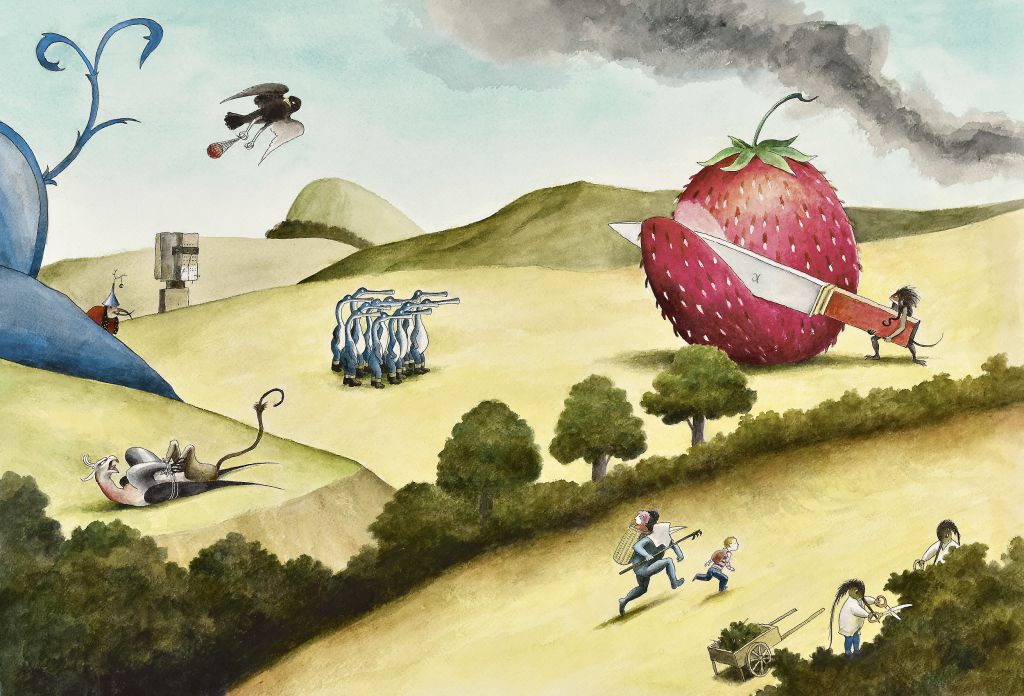 Uit <i>Bosch: het vreemde verhaal van Jeroen, zijn pet, zijn rugzak en de bal...</i>