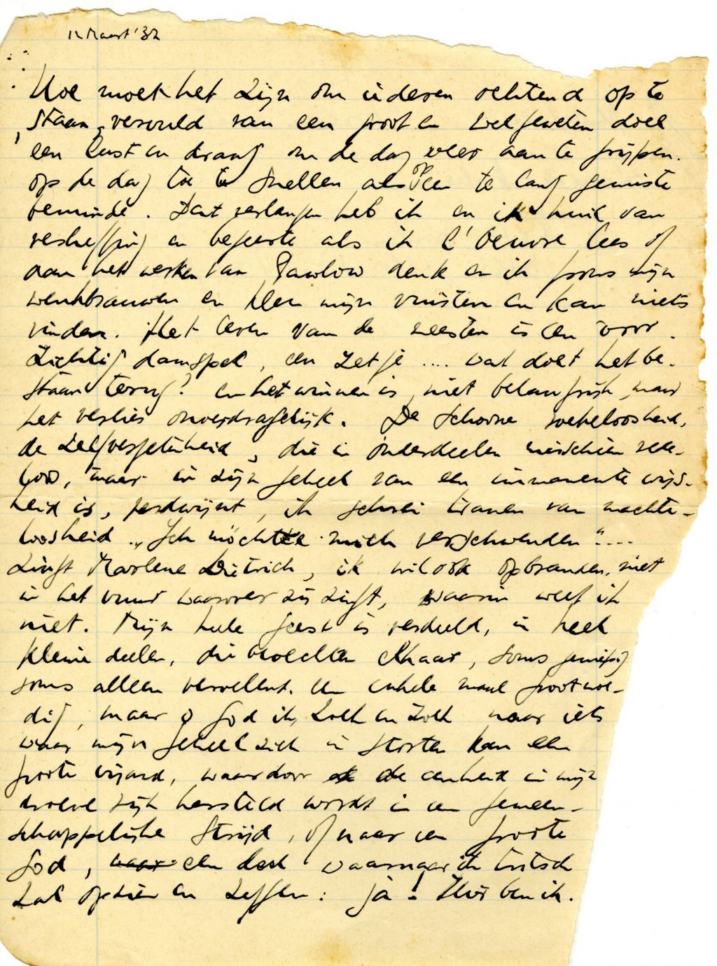 dagboekblaadje 12 maart 1932 