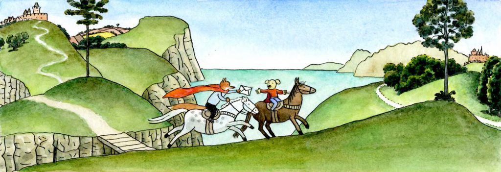 'Estafette'. Uit <i>Het woordenboek van Vos en Haas</i>