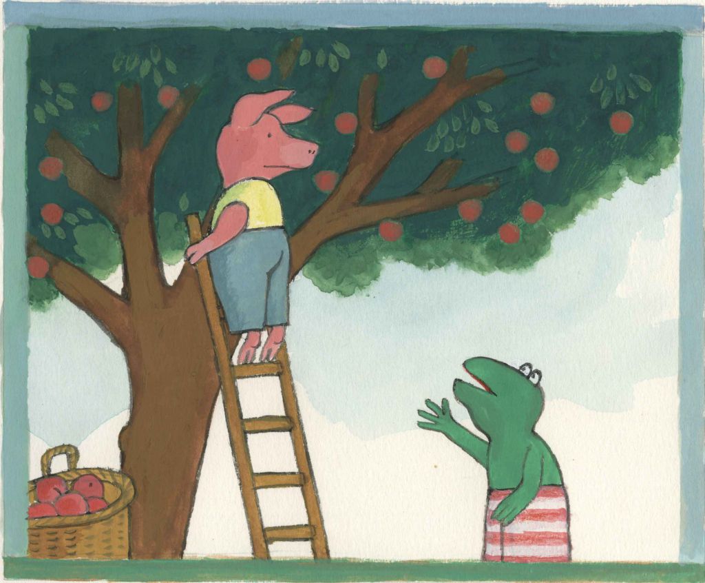 ‘Een boom vol appels is het mooiste en rijkste wat er is.’ Uit: <i>Kikker en het vogeltje</i> (1991)