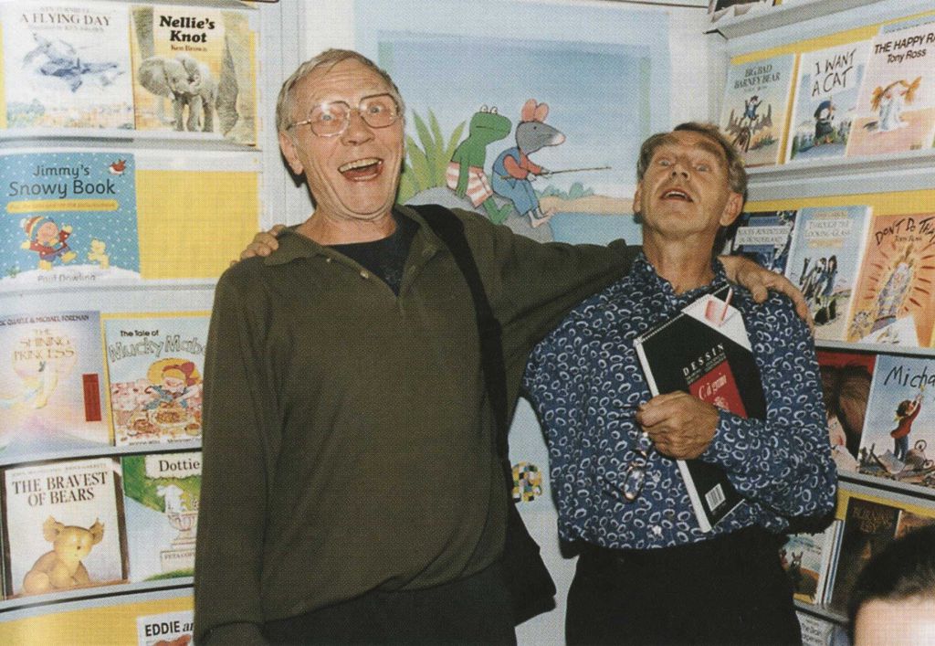 Met Klaus Flugge van Andersen Press op de Kinderboekenbeurs in Bologna