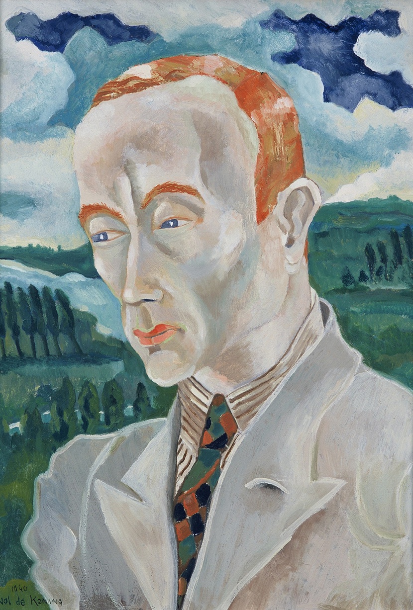 De afbeelding toont een kunstzinnig portret van Johan Brouwer . Gemaakt door: Nol de   Koning