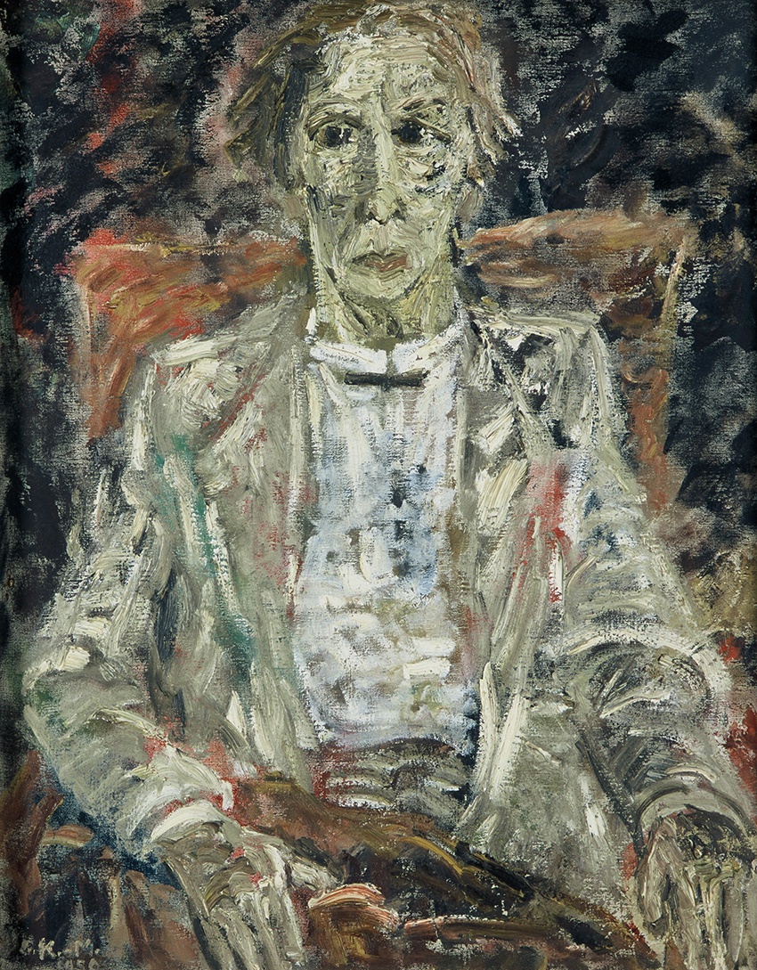 De afbeelding toont een kunstzinnig portret van Til Brugman. Gemaakt door: Gertrud Koref-Musculus