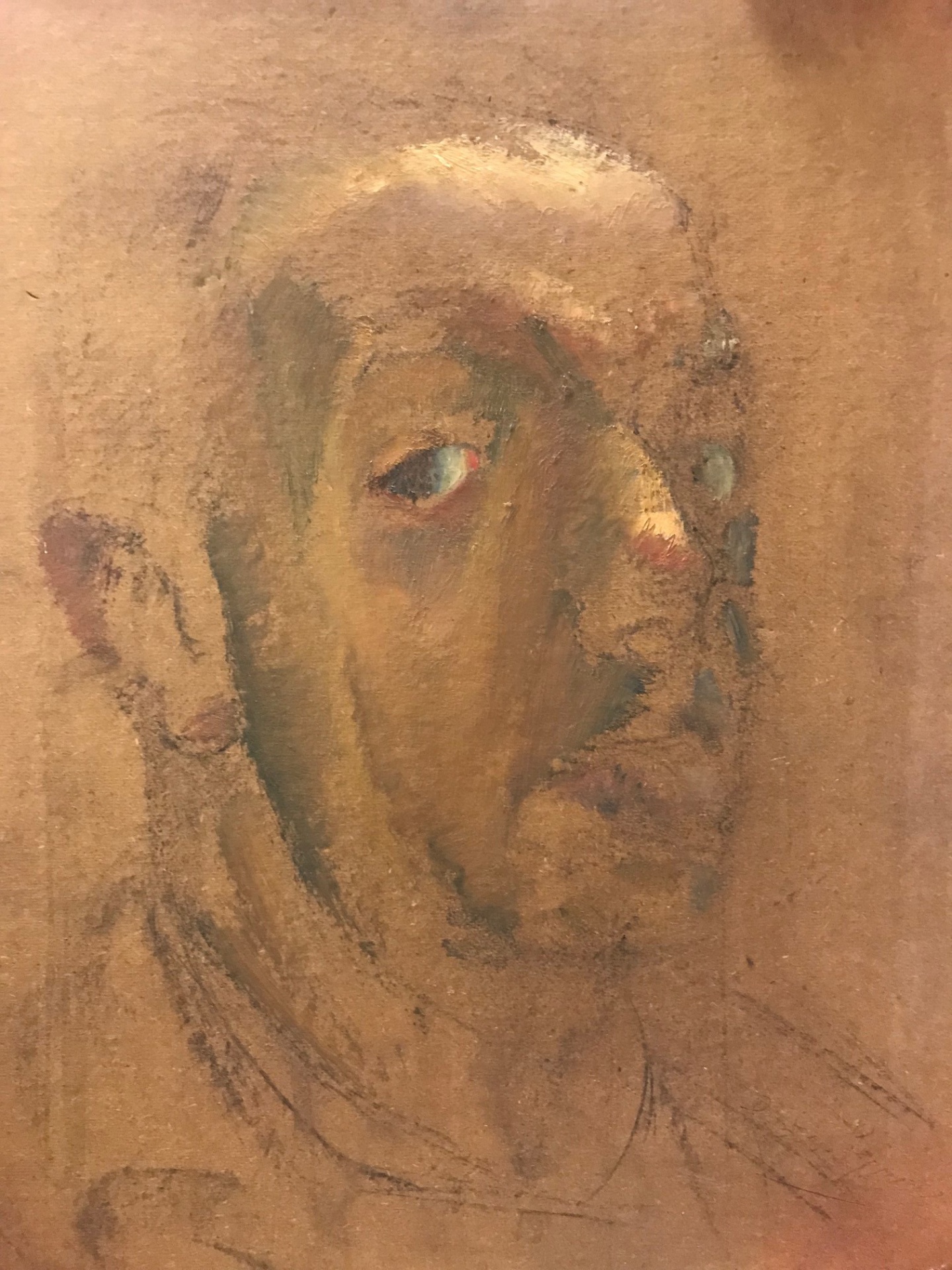 De afbeelding toont een kunstzinnig portret van Lodewijk van Deyssel . Gemaakt door: Piet van Egmond