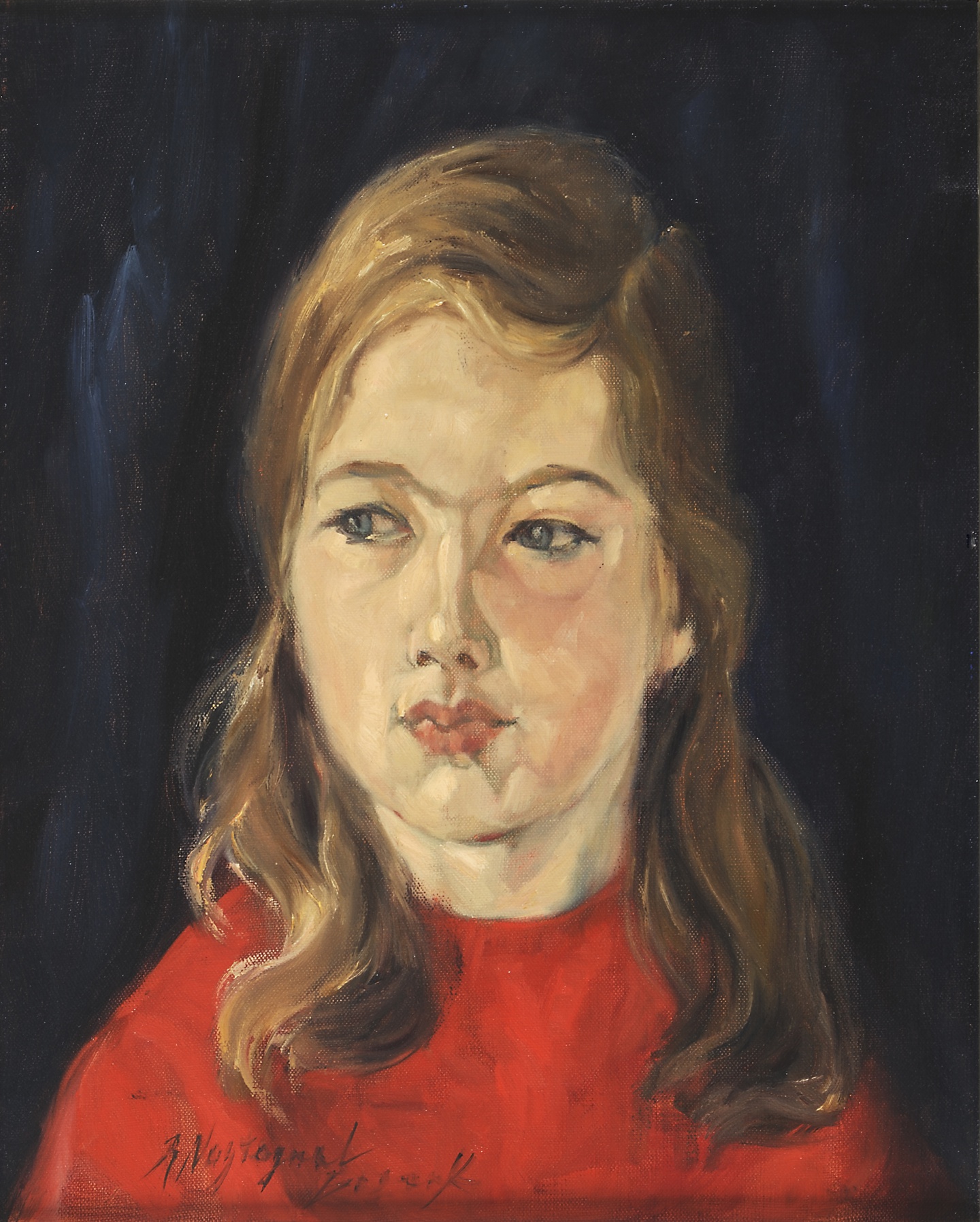 De afbeelding toont een kunstzinnig portret van Renate Dorrestein. Gemaakt door: Roos  Nagtegaal-Bosnak