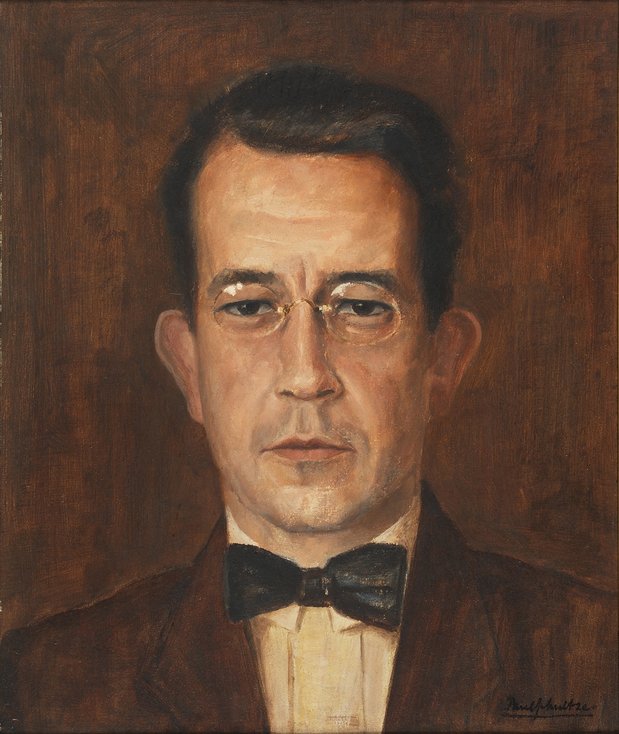 De afbeelding toont een kunstzinnig portret van Jan van Lumey. Gemaakt door: Paul  Schultze