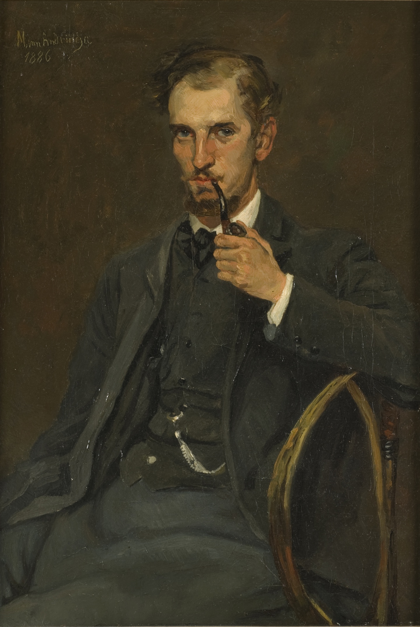 De afbeelding toont een kunstzinnig portret van J.H. Leopold. Gemaakt door: Martinus van   Andringa 
