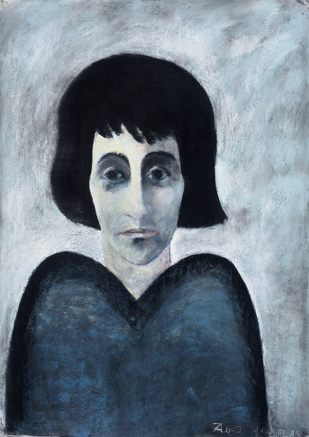 De afbeelding toont een kunstzinnig portret van Marga Minco. Gemaakt door: Frank Lodeizen