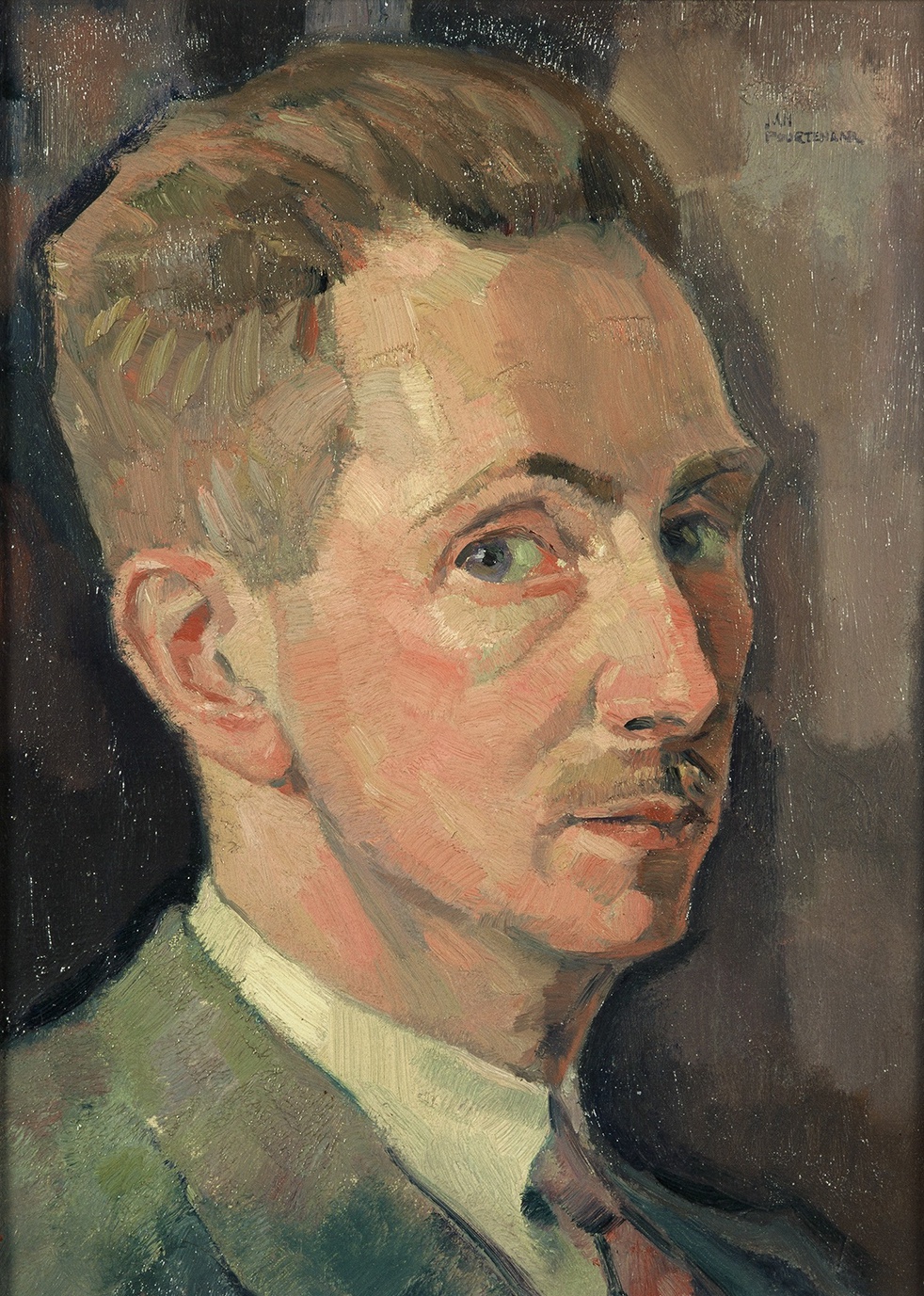 De afbeelding toont een kunstzinnig portret van Zelfportret. Gemaakt door: Jan Poortenaar