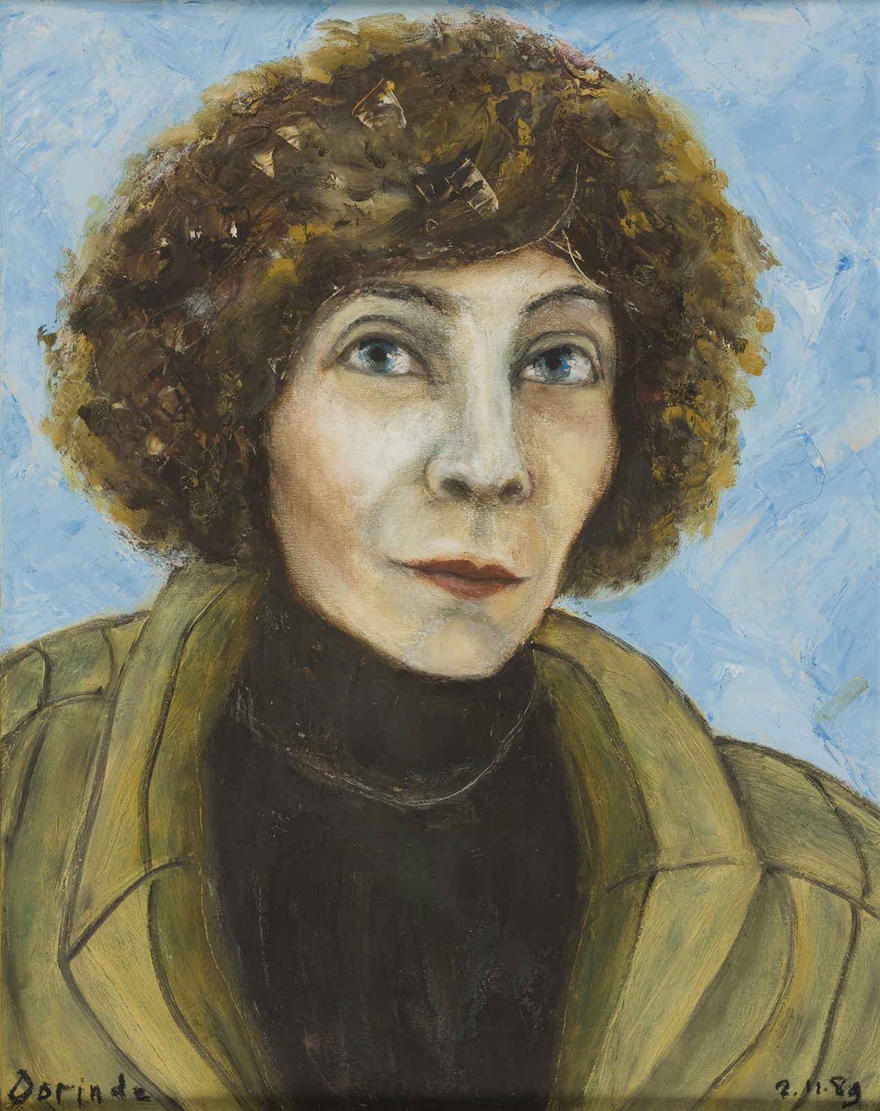De afbeelding toont een kunstzinnig portret van Renate Rubinstein. Gemaakt door: Dorinde van Oort