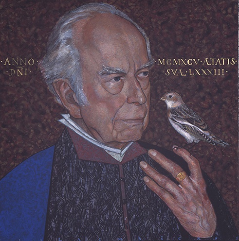 De afbeelding toont een kunstzinnig portret van Marten Toonder. Gemaakt door: Lia   Laimböck 