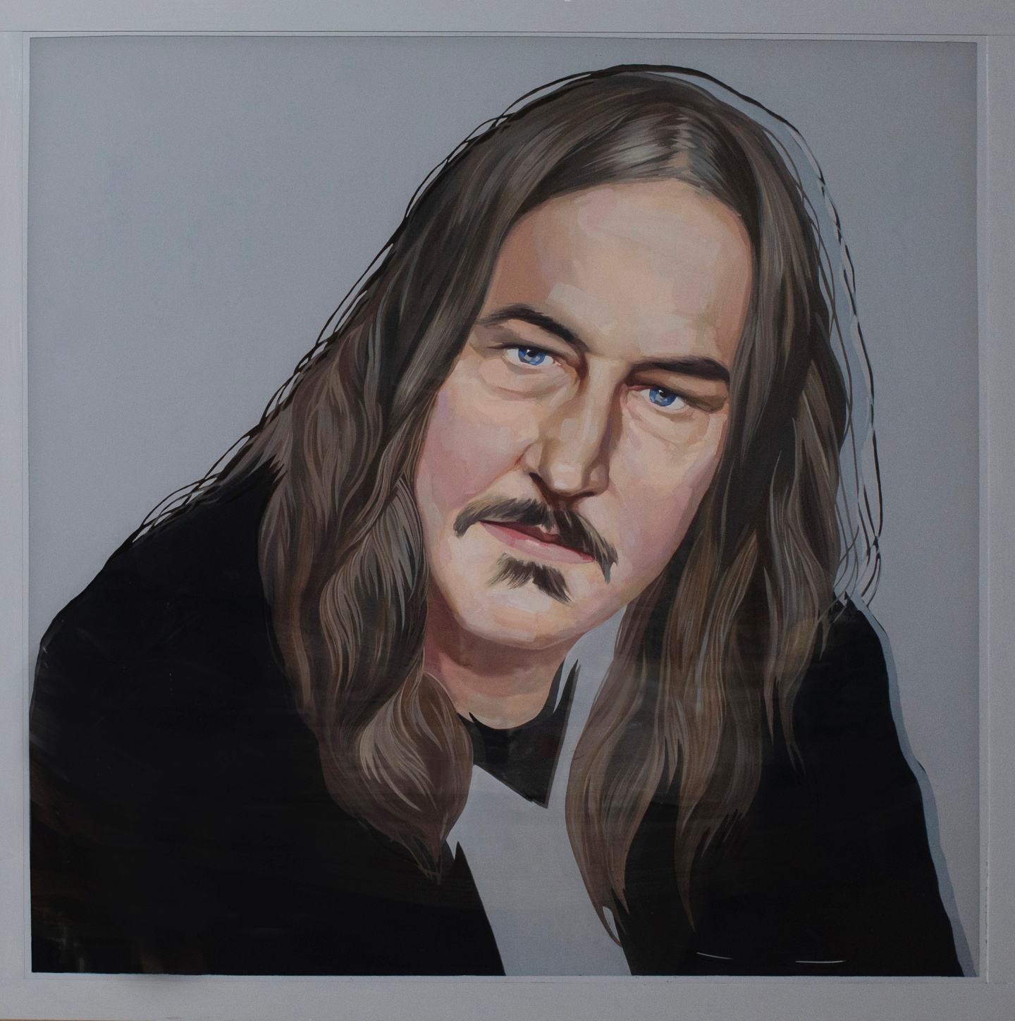 De afbeelding toont een kunstzinnig portret van Ilja Leonard Pfeijffer. Gemaakt door: Vasily  Khudyakov