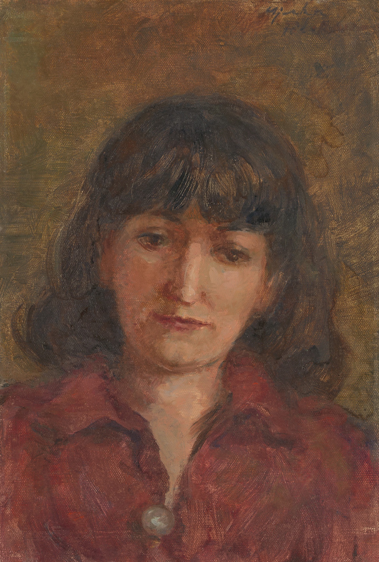 De afbeelding toont een kunstzinnig portret van Lela Zečković . Gemaakt door:  Kovac 