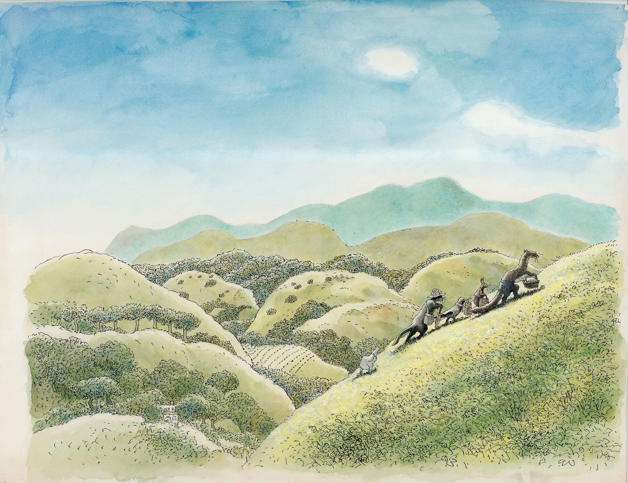 Omslagillustratie <i>De Olifantsberg</i>, Els Pelgrom. Querido (1985)
