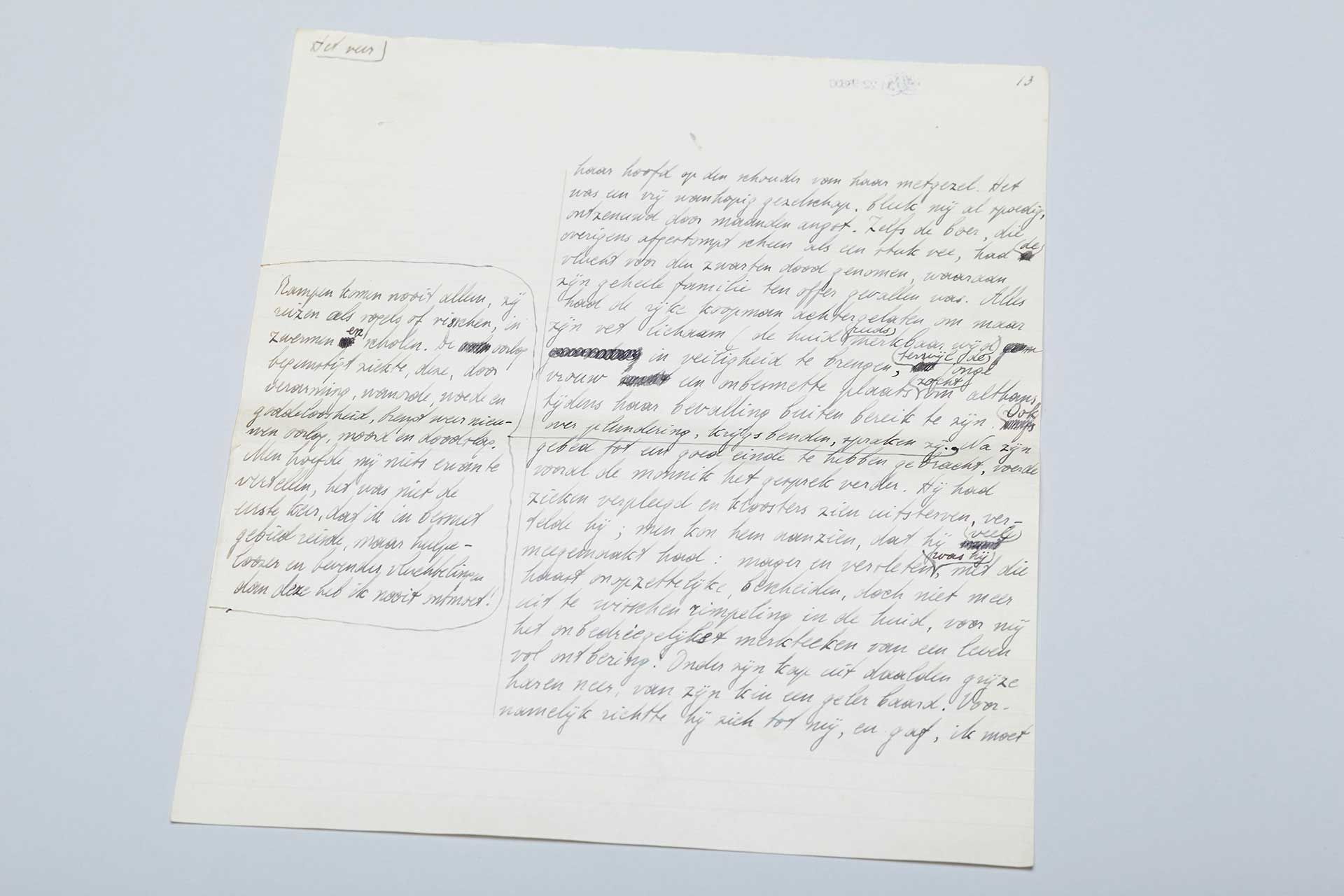 Nethandschrift 'Het veer' (pag. 13)