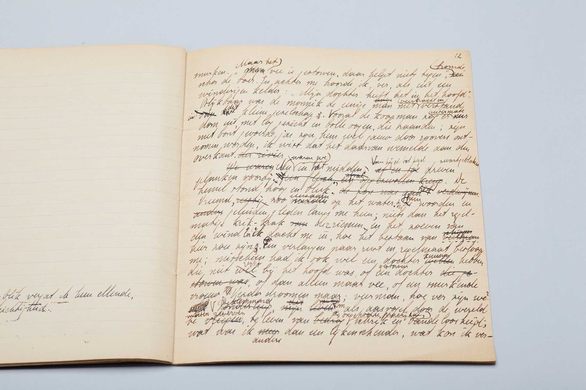Kladhandschrift 'Het veer' (pag. 12)