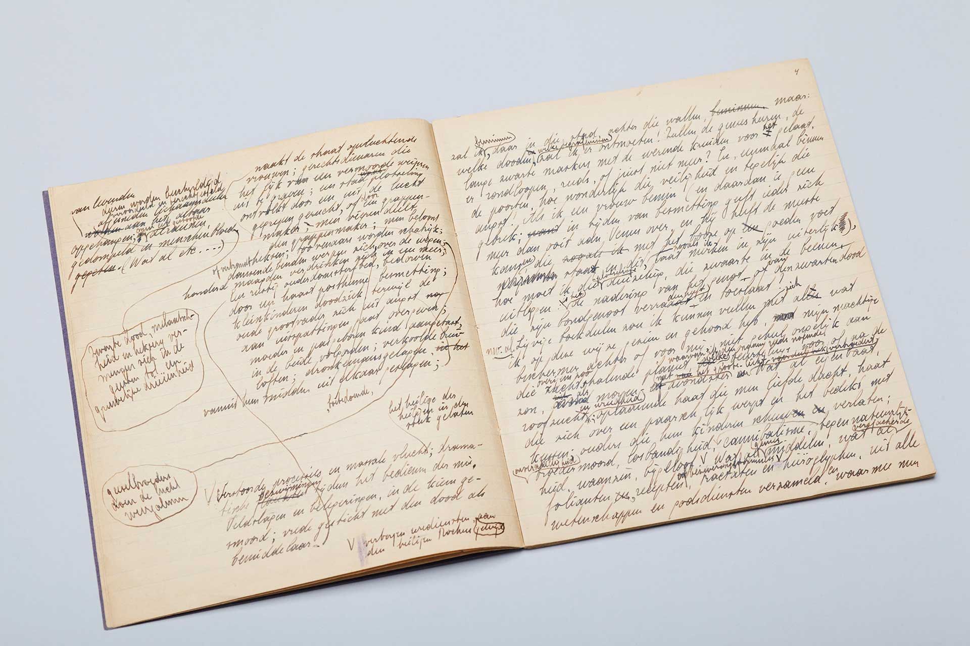 Kladhandschrift 'Het veer' (pag. 4)