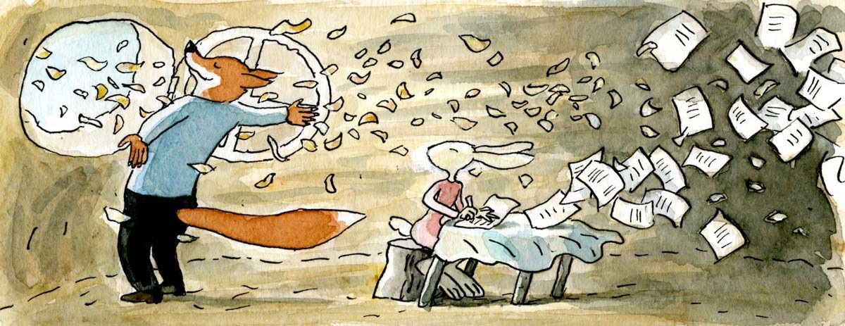 'Ademhalen'. Uit <i>Het woordenboek van Vos en Haas</i>