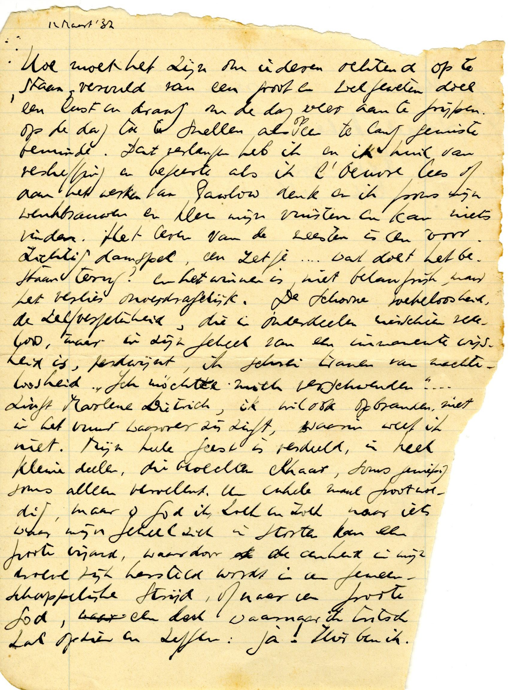 dagboekblaadje 12 maart 1932 