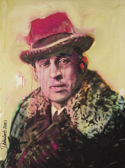 Deze afbeelding toont een kunstzinnig portret van Louis Couperus.