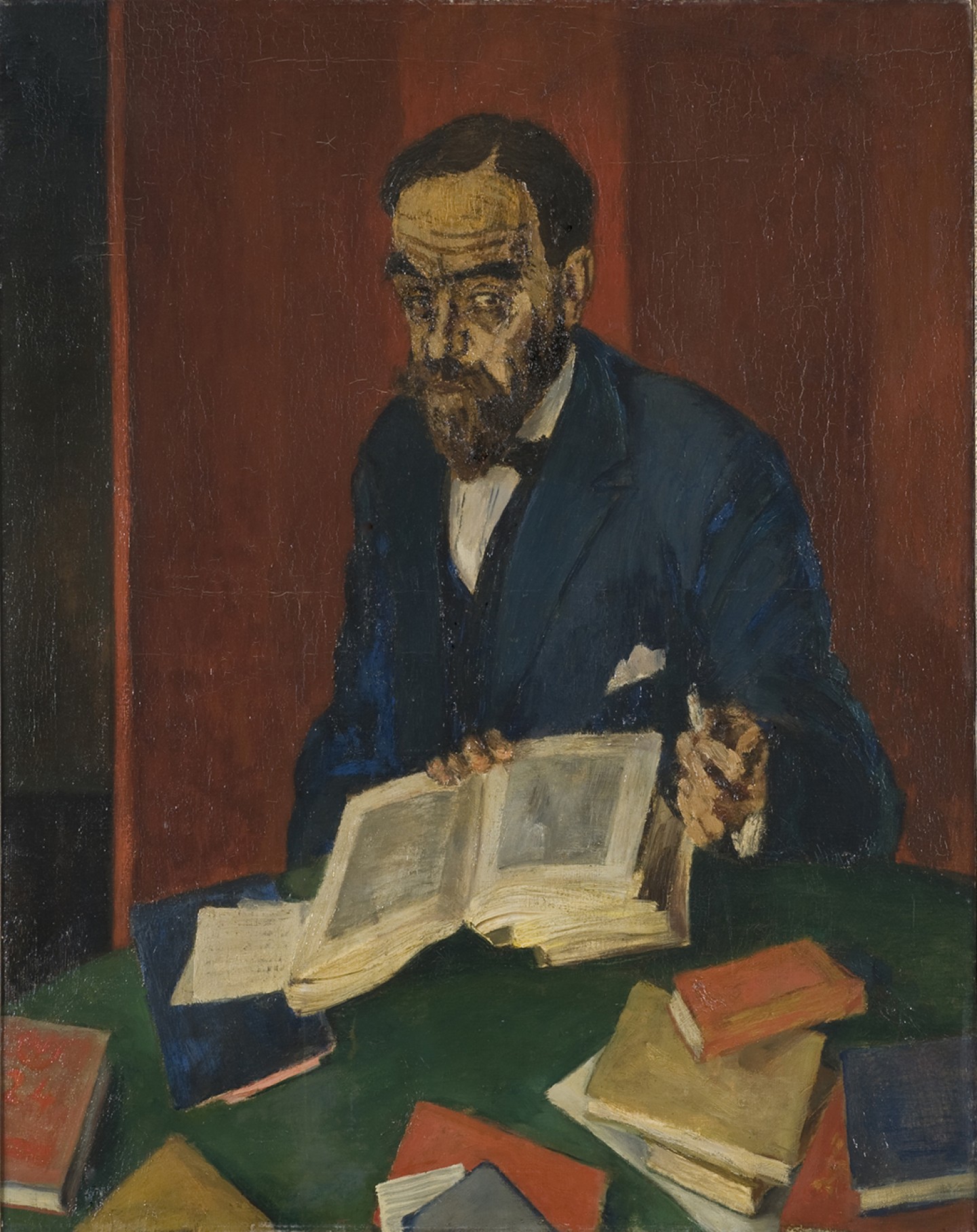 De afbeelding toont een kunstzinnig portret van Frans Coenen. Gemaakt door: Valentijn Edgar Van   Uytvanck
