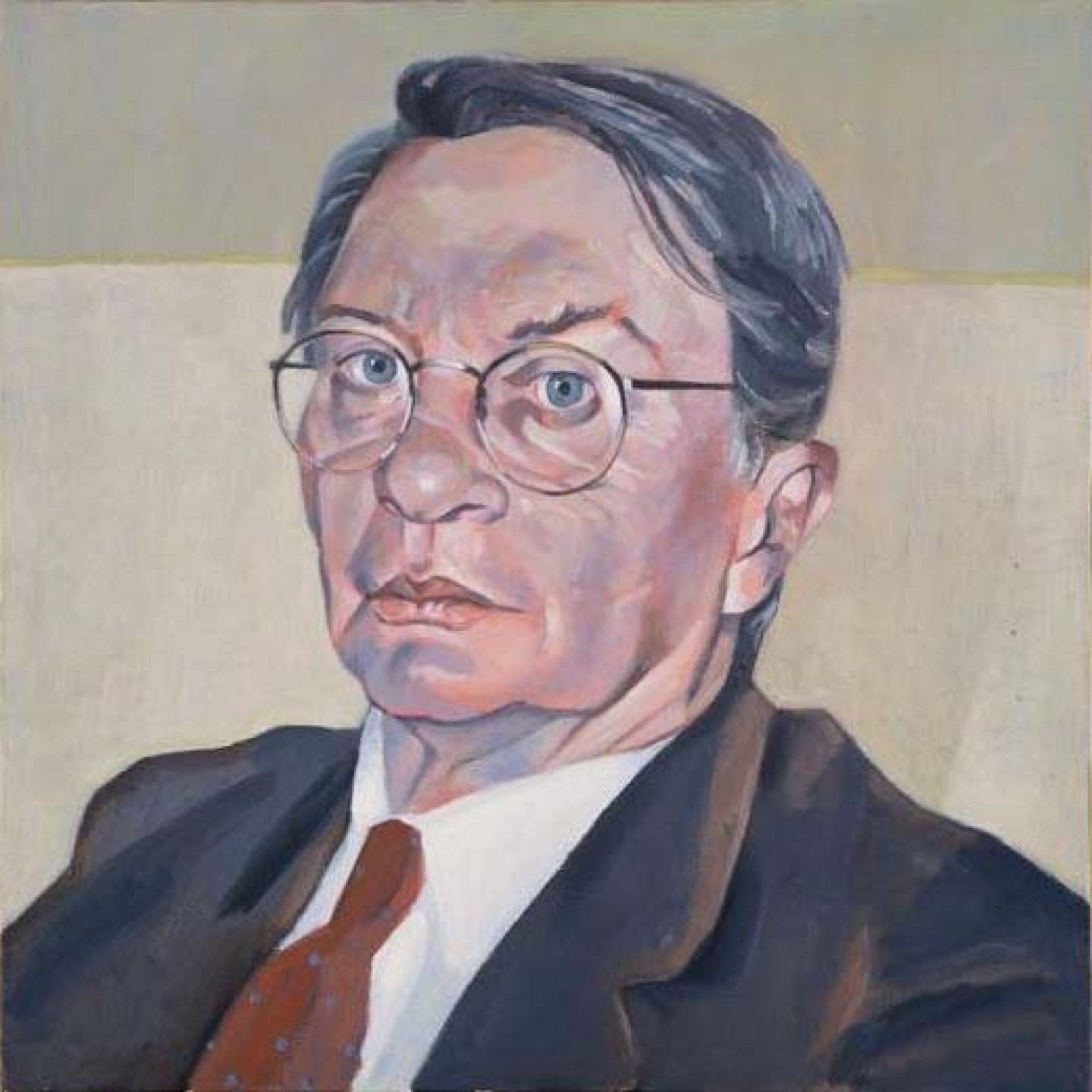 De afbeelding toont een kunstzinnig portret van Remco Campert . Gemaakt door: Jan Vanriet