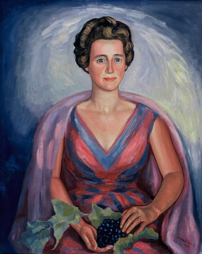 Deze afbeelding toont een kunstzinnig portret van Elisabeth Cheixaou.