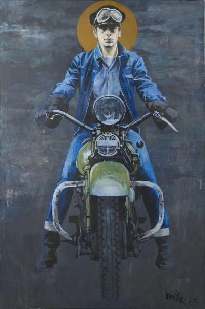 Deze afbeelding toont een kunstzinnig portret van Jan Cremer.