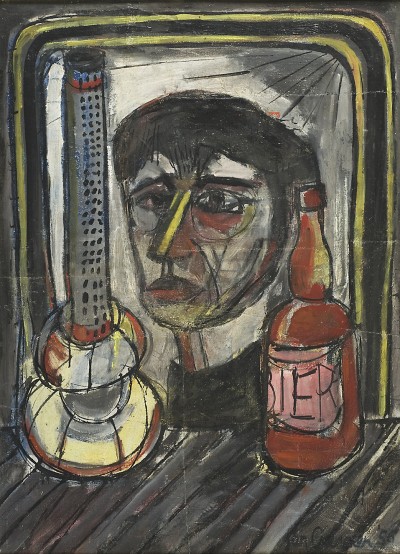 Deze afbeelding toont een kunstzinnig portret van Jan Cremer.