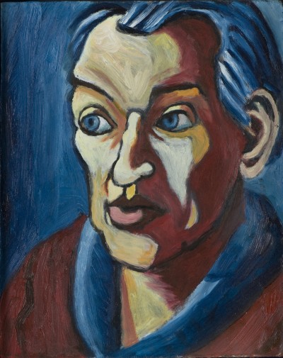 Deze afbeelding toont een kunstzinnig portret van Bertus Aafjes.