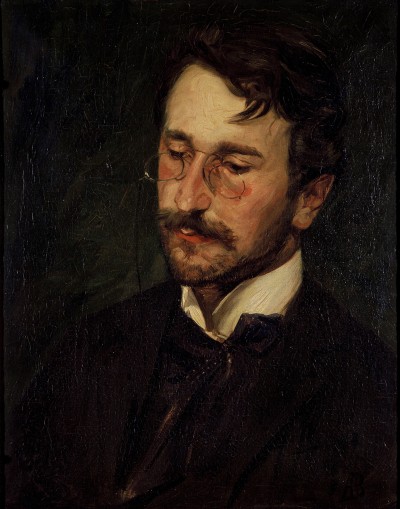 Deze afbeelding toont een kunstzinnig portret van C.S. Adama van Scheltema.