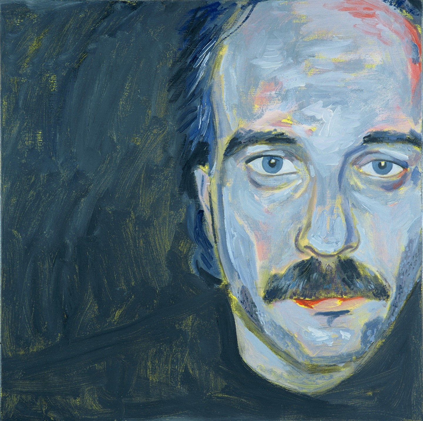 De afbeelding toont een kunstzinnig portret van Benno Barnard. Gemaakt door: Jan Vanriet