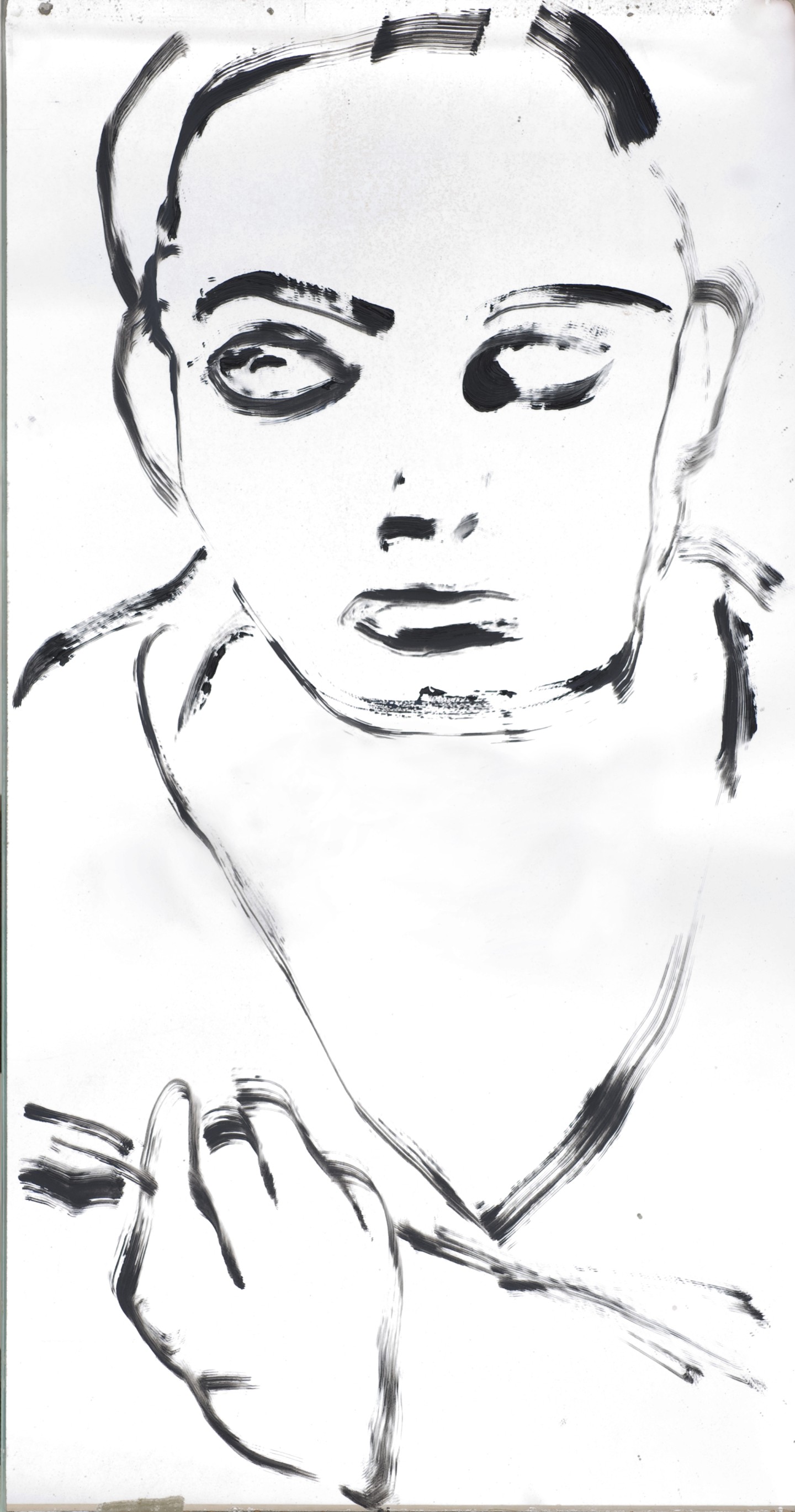De afbeelding toont een kunstzinnig portret van Zelfportret. Gemaakt door: Maria  Barnas