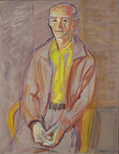 Deze afbeelding toont een kunstzinnig portret van Geert van Beek.