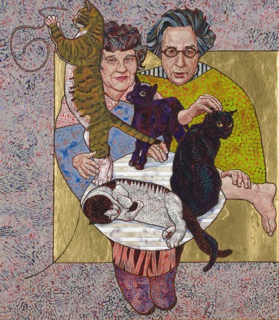 Deze afbeelding toont een kunstzinnig portret van J.M.A. Biesheuvel.