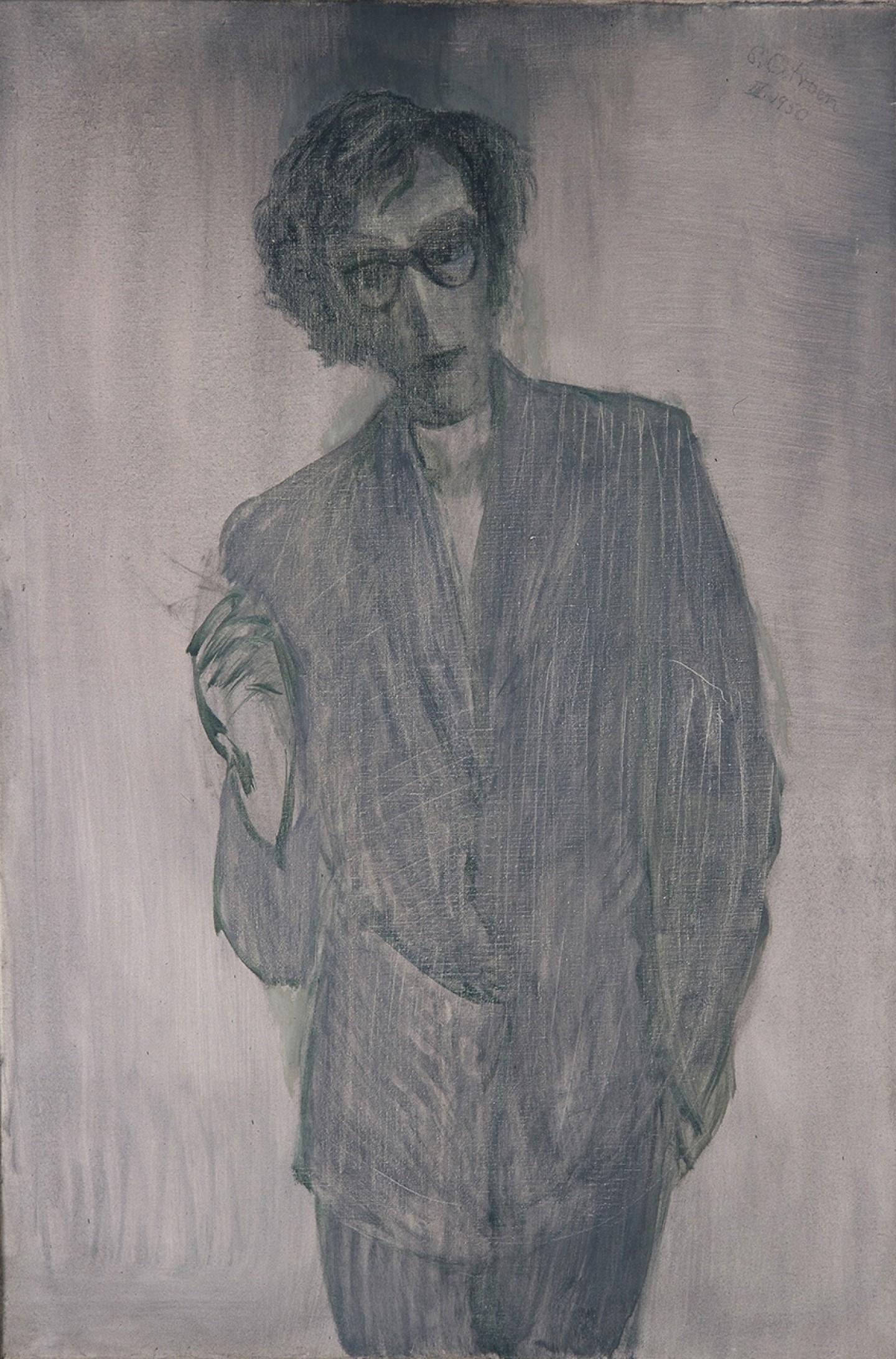 De afbeelding toont een kunstzinnig portret van Anna Blaman. Gemaakt door: Paul Citroen