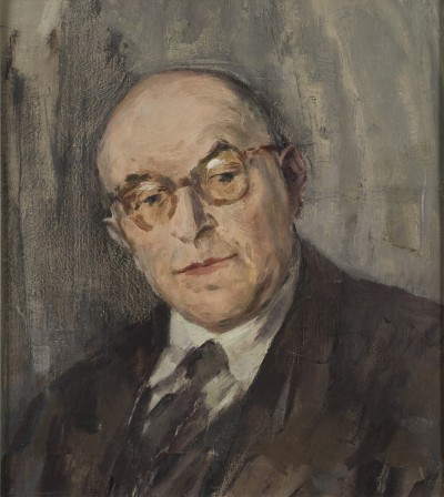 Deze afbeelding toont een kunstzinnig portret van J.C. Bloem.