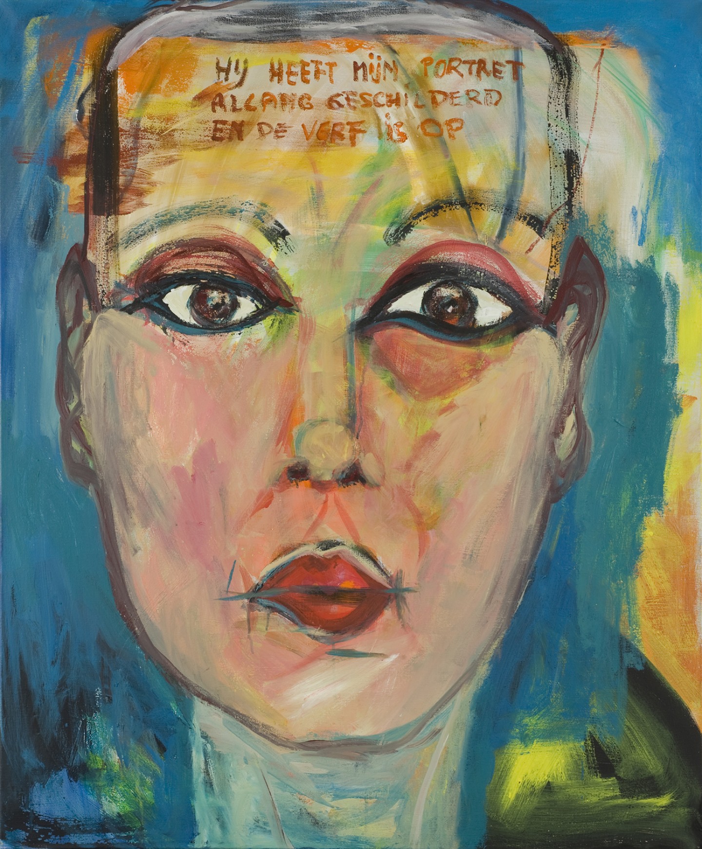De afbeelding toont een kunstzinnig portret van Zelfportret. Gemaakt door: Marion Bloem