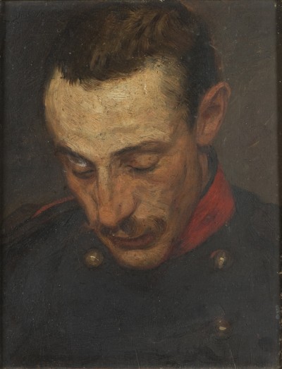 Deze afbeelding toont een kunstzinnig portret van Jopie Breemer .