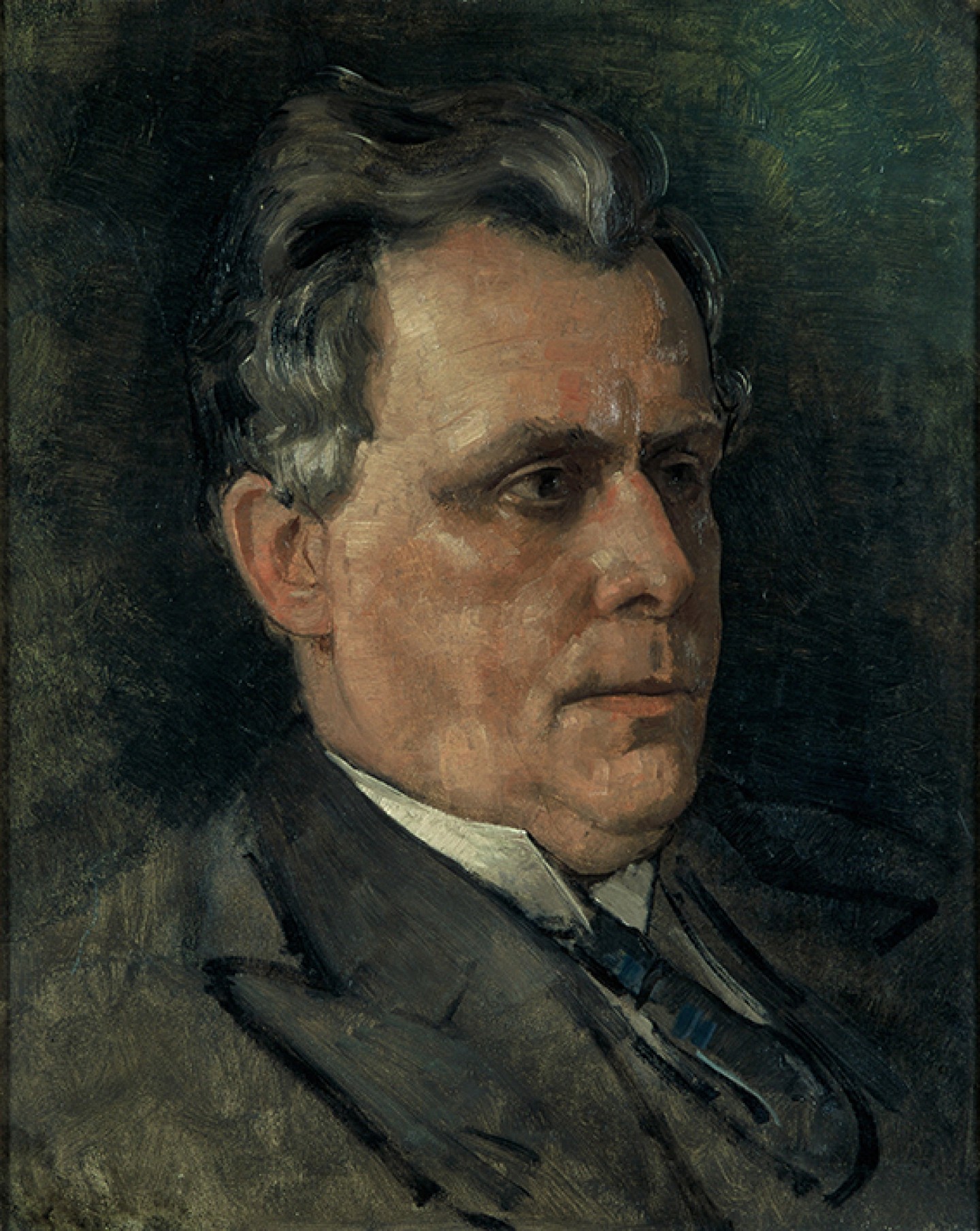 De afbeelding toont een kunstzinnig portret van Geerten Gossaert . Gemaakt door: Karel van  Veen 