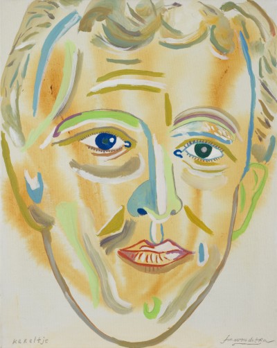 Deze afbeelding toont een kunstzinnig portret van Karel Glastra van Loon.