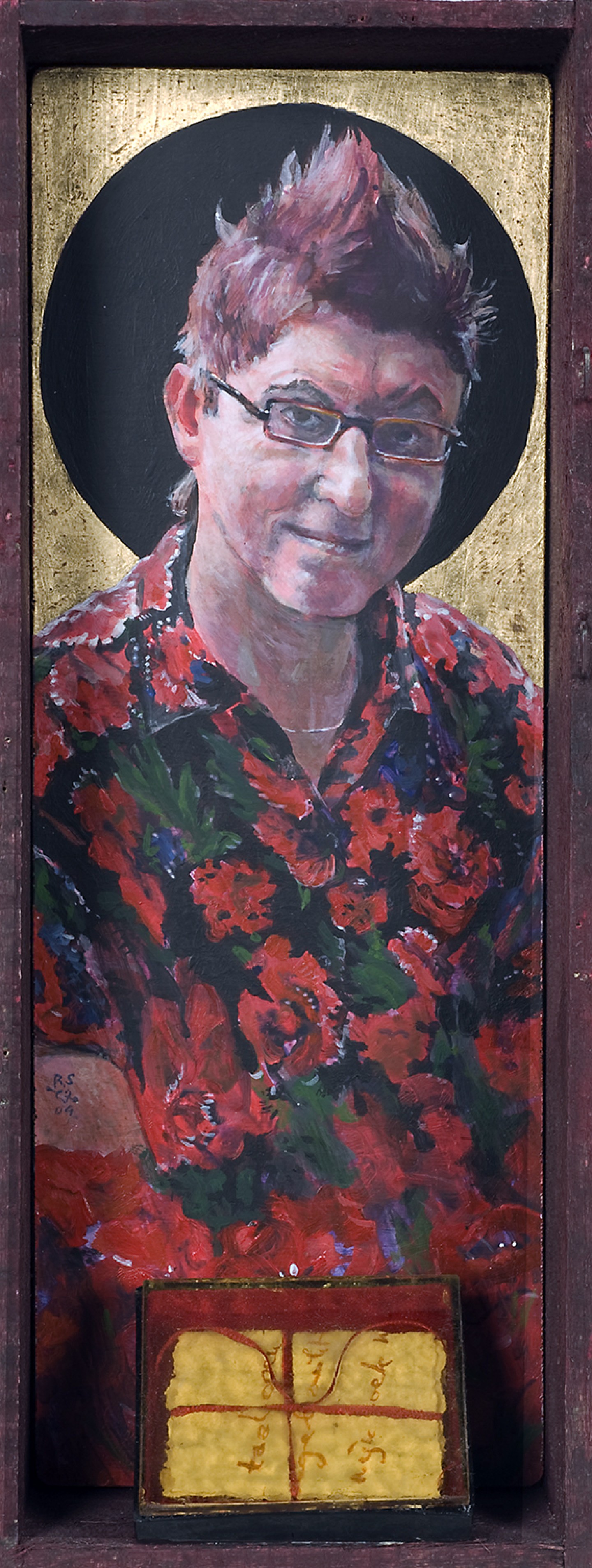 De afbeelding toont een kunstzinnig portret van Maria van Daalen . Gemaakt door: Robin d’Arcy Shillcock 