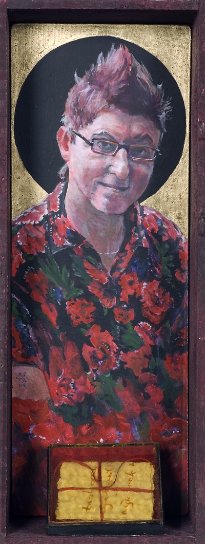 Deze afbeelding toont een kunstzinnig portret van Maria van Daalen .